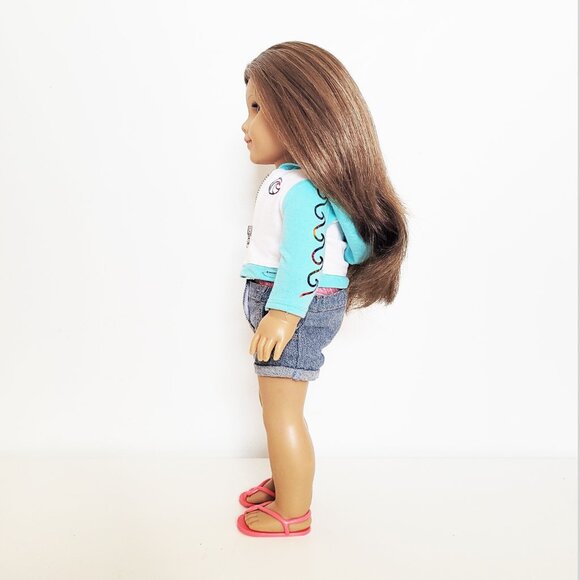 American Girl Retired 2020 GOTY Joss Kendrick Doll Meet Outfit Hearing Aids Book - Picture 5 of 15
